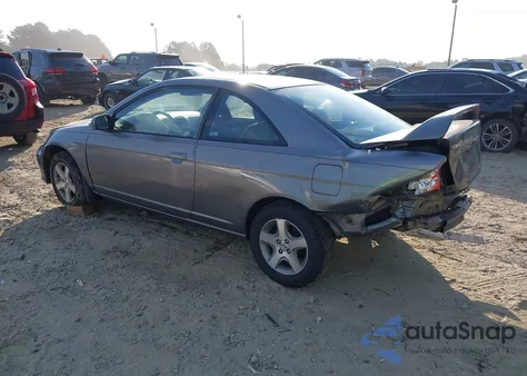 2004 Honda Civic Ex z USA, uszkodzony, nr VIN 1HGEM22924L045321